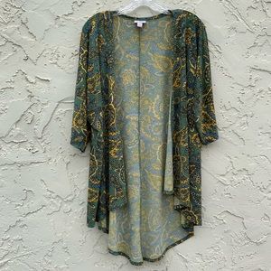 Lularoe Women’s Kimono Yellow/Green Size Small